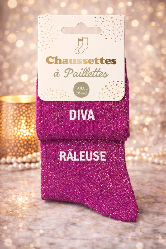 Chaussettes "DIVA-RÂLEUSE"